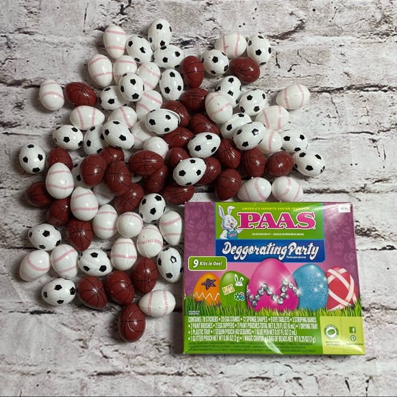 PAAS Other - Plastic Sports Balls Easter Eggs and Egg Decorating Kit
